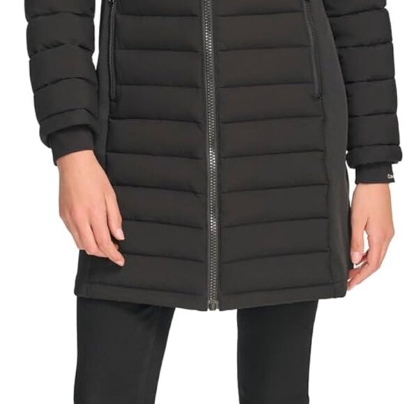 Womens Long Light-weight Puffer Jacket